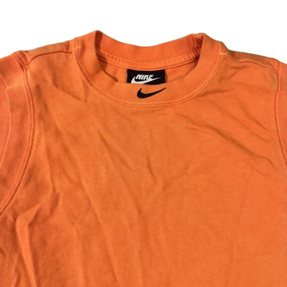 Nike Orange Sleeveless Cropped Tank Top Women’s Small Streetwear Y2K - Picture 2 of 6